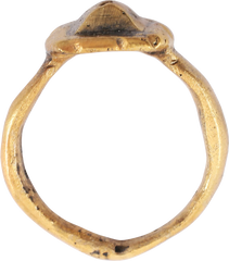 FINE ROMAN PROSTITUTE'S RING, C.100-300 AD, SIZE 3 3/4