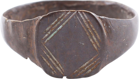 FINE MEDIEVAL EUROPEAN RING SIZE 9