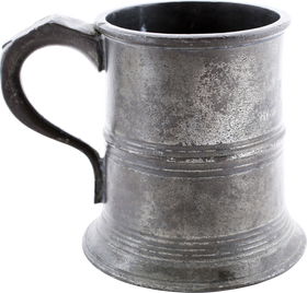 EDWARDIAN PEWTER PUB MUG