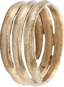 ANCIENT VIKING COIL RING C.850-1050 AD SIZE 10 ¼