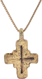 MEDIEVAL EUROPEAN PILGRIM’S CROSS NECKLACE, 8th-12th CENTURY