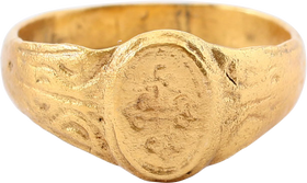 FINE LATE MEDIEVAL RING 13TH-16TH CENTURY, SIZE 9