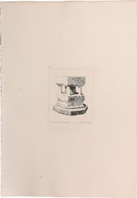 COTMAN: FONT CHARGRAVE CHURCH NORFOLK. John Sell Cotman (1782-1842)