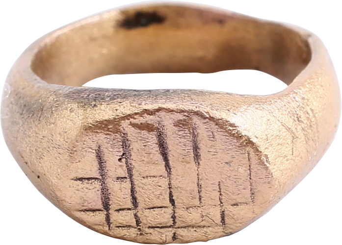 ROMAN SIGNET RING, 2ND-5TH CENTURY AD, SIZE 4 ¼