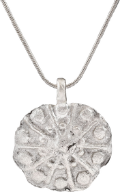 ROMAN WHEEL OF FORTUNE AMULET NECKLACE, 3RD-6TH CENTURY AD