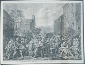WILLIAM HOGARTH ENGRAVING The March to Finchley 1761