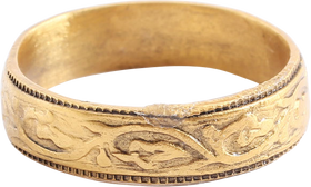 MEDIEVAL EUROPEAN WEDDING RING, 15TH CENTURY, SIZE 10