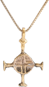 FINE EUROPEAN CONVERT’S CROSS NECKLACE, 9th-10th CENTURY