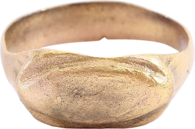 ANCIENT ROMAN/MEDIEVAL EVIL EYE RING, 4TH-8TH CENTURY AD, SIZE 10