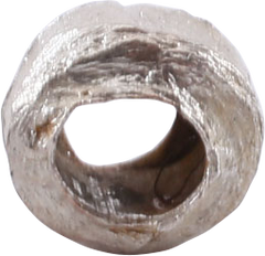 VIKING SILVERED BEAD, 9TH-11TH CENTURY AD
