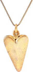 MEDIEVAL WOMAN’S HEART PENDANT NECKLACE, C.1220-1500 AD