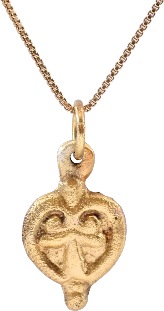 LARGE VIKING/SCANDINAVIAN HEART PENDANT NECKLACE, 11TH-12TH CENTURY AD - Fagan Arms