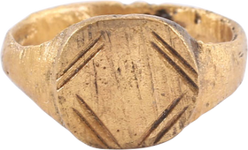MEDIEVAL EUROPEAN RING, 500-800AD SIZE 3 ¼
