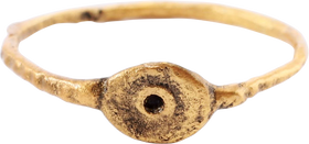 ROMAN EVIL EYE RING, 1ST-3RD C. AD, SIZE 6 ¾
