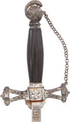 SILVERED HILTED KNIGHT’S TEMPLAR SWORD, C.1882-1925