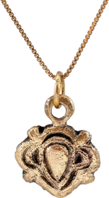 ANCIENT VIKING HEART PENDANT NECKLACE, C.900-1050 AD