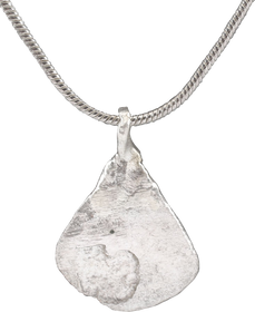RARE VIKING SILVERED AXE PENDANT NECKLACE