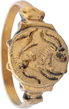 FINE ROMAN FIGURAL RING 2ND-4TH CENTURY AD, SIZE 9 ¼