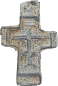 UKRAINIAN/RUSSIAN FUNERARY CROSS, 14TH CENTURY