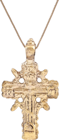 FINE LARGE EASTERN EUROPEAN CROSS, 17TH CENTURY