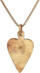 ANCIENT VIKING HEART PENDANT NECKLACE, C.850-1000 AD
