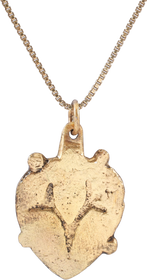 ANCIENT VIKING HEART PENDANT NECKLACE, C.850-1050 AD
