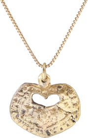 RARE VARIATION, VIKING HEART AMULET NECKLACE, 11TH CENTURY AD