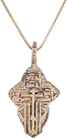 EASTERN EUROPEAN CHRISTIAN CROSS NECKLACE, 17th-18th CENTURY