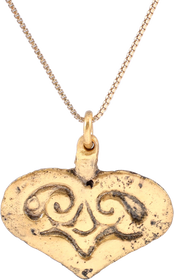ANCIENT VIKING HEART PENDANT, 9TH-10TH CENTURY AD