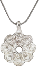 ROMAN WHEEL OF FORTUNE AMULET NECKLACE, 3RD-6TH CENTURY AD