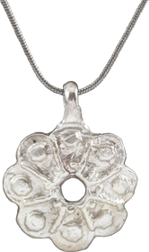 ROMAN WHEEL OF FORTUNE AMULET NECKLACE, 3RD-6TH CENTURY AD