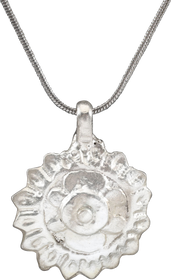 ROMAN WHEEL OF FORTUNE AMULET NECKLACE, 3ND-6TH CENTURY AD
