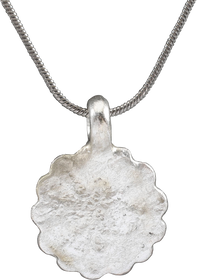 ROMAN WHEEL OF FORTUNE AMULET NECKLACE, 3RD-6TH CENTURY AD