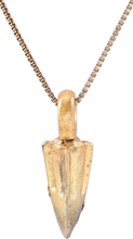 HELLENISTIC GREEK ARROWHEAD PENDANT NECKLACE, 300 - 100 B.C