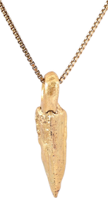 HELLENISTIC GREEK ARROWHEAD PENDANT NECKLACE, 300 - 100 BC