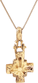 RARE MEDIEVAL EUROPEAN PILGRIM'S RELIQUARY CROSS