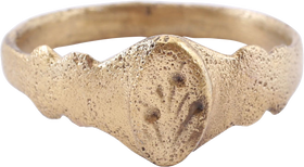 LATE MEDIEVAL WOMAN'S FASHION RING, SIZE 8 1/2