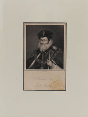 ORIGINAL ENGLISH LITHOGRAPH, ELIZABETHAN - Fagan Arms