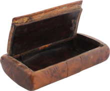 COLONIAL AMERICAN BURL WOOD SNUFF BOX