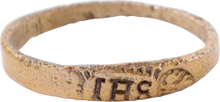 MEDIEVAL EUROPEAN CHRISTIAN RING 9TH-10TH CENTURY AD, SIZE 4 ¾