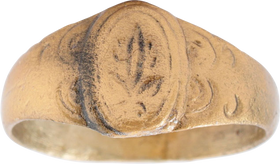 LATE MEDIEVAL WOMAN'S FASHION RING, SIZE 9 ½