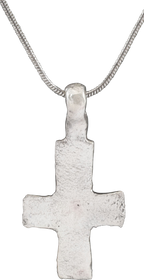 MEDIEVAL EUROPEAN CROSS NECKLACE, 10TH-14TH CENTURY AD