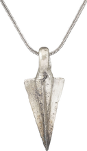 PARTHIAN BRONZE ARROWHEAD PENDANT NECKLACE, 247 BC-224 AD