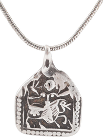 TIBETAN SILVER AMULET DURGA