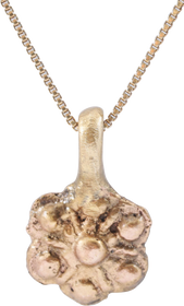 ROMAN WHEEL OF FORTUNE AMULET NECKLACE, 200-550 AD