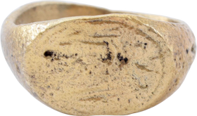 MEDIEVAL/BYZANTINE RING, C.10th-12th CENTURY AD, SIZE 4