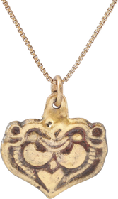FINE VIKING HEART PENDANT NECKLACE, 11TH CENTURY