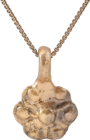 ROMAN WHEEL OF FORTUNE AMULET NECKLACE, 5TH-7TH CENTURY