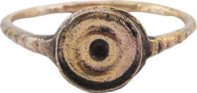 ROMAN EVIL EYE RING, 1ST-3RD C. AD, SIZE 5 ½