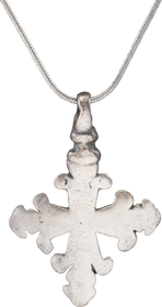 LATE MEDIEVAL EUROPEAN SILVER CROSS